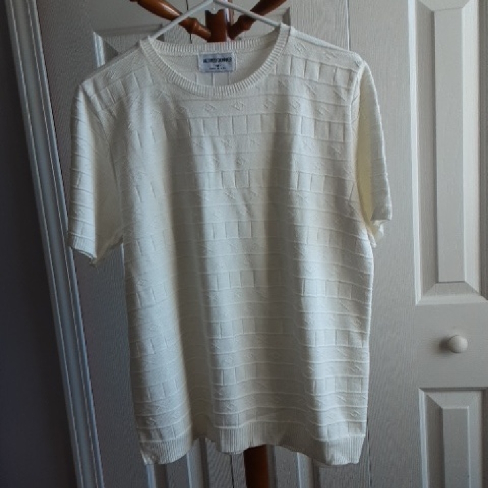 Alfred Dunner Cream Knit Sweater